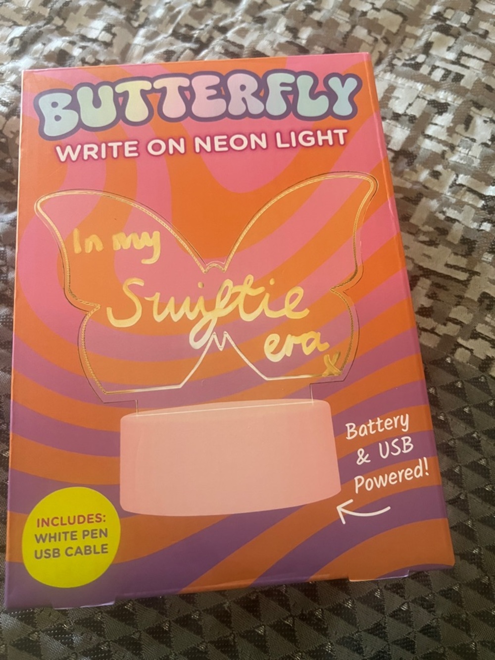 Butterfly Write-On Neon Light - Pink